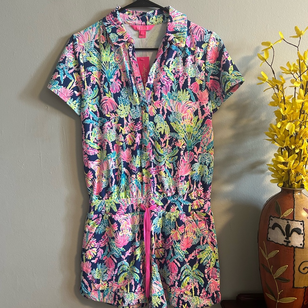 Lilly Pulitzer Vibrant Floral Button-Up Dress